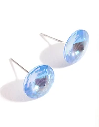 Blue Diamond Simulant Stud Earrings