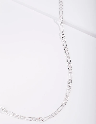 Silver Plated 60cm Figaro Chain Necklace
