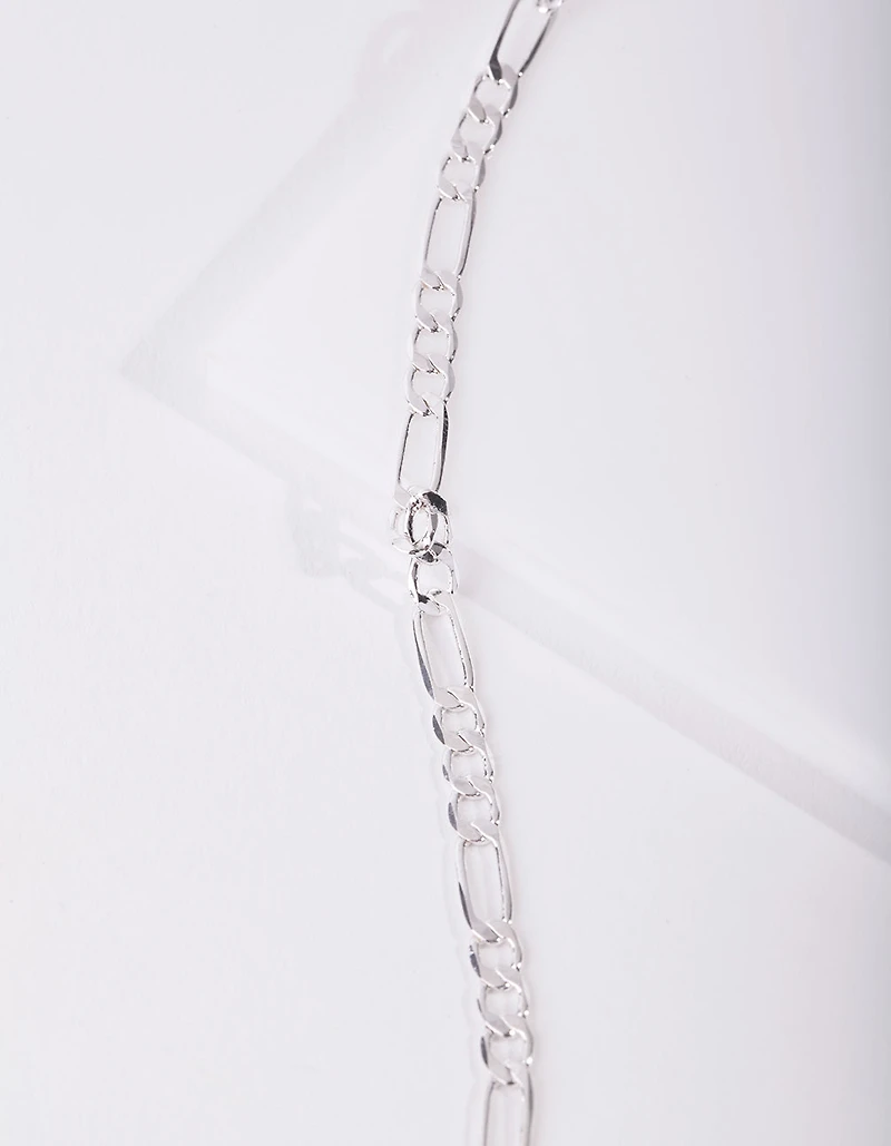 Silver Plated 60cm Figaro Chain Necklace