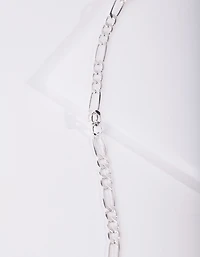 Silver Plated 60cm Figaro Chain Necklace