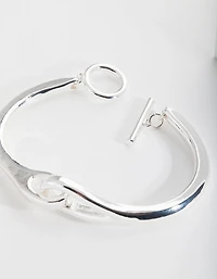 Silver Plated Knot T & O Bangle