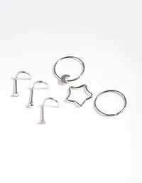 Surgical Steel Celestial Nose Jewellery 6-Pack