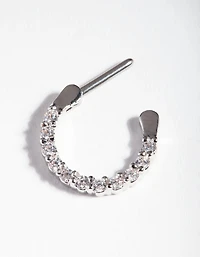 Surgical Steel Cubic Zirconia Septum Ring