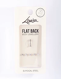 Surgical Steel Cubic Zirconia Flat Back 6-Pack