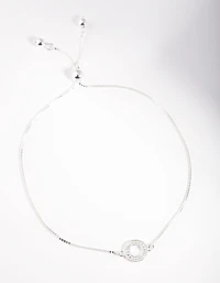 Sterling Silver Open Circle Toggle Bracelet