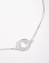 Sterling Silver Open Circle Toggle Bracelet