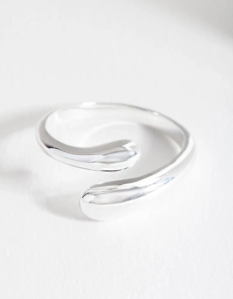 Sterling Silver Organic Open Ring
