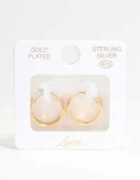 Gold Plated Sterling Silver Chunky Hoop Earrings