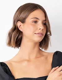 Gold Plated Sterling Silver Disc & Line Stud Earring Pack