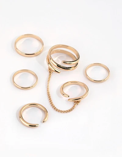 Pack 5-pack de chaîne tourbillon doré
