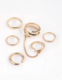 Pack 5-pack de chaîne tourbillon doré