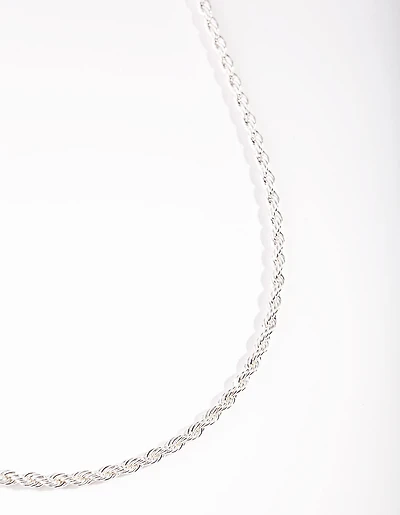 Silver Twisted Chain Necklace