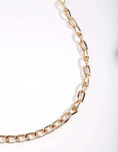 Gold Medium Link Necklace