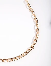 Gold Medium Link Necklace