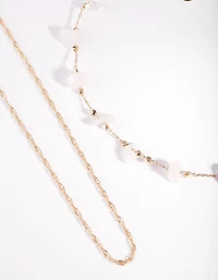 Gold Sun Rose Quartz Choker Pack