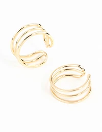 Gold Triple Line Ear Cuff Pack