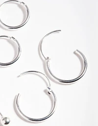Sterling Silver Ball & Hoop Earring Pack