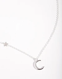 Sterling Silver Asymmetrical Celestial Necklace
