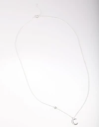 Sterling Silver Asymmetrical Celestial Necklace