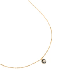 Gold Plated Sterling Silver Evil Eye Disc Necklace