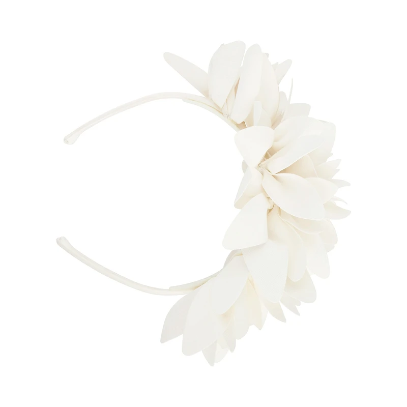 White Petal Statement Headband
