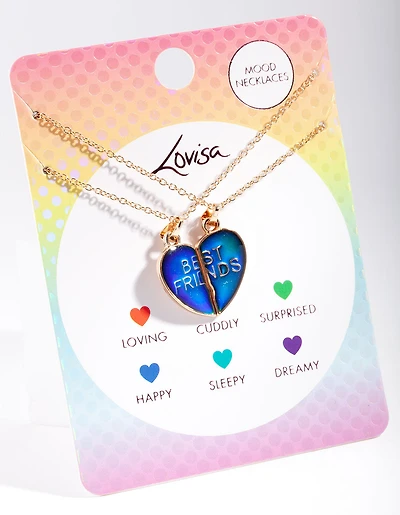 Kids Mood Heart BFF Necklace Pack
