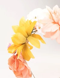 Multi Colour Large Flower Headband