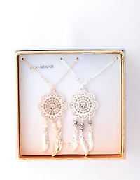 Mixed Metal Large Dreamcatcher Necklace Pack