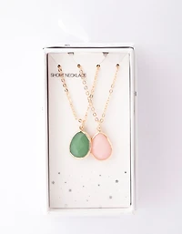 Gold Large Semi Precious Necklace Pack