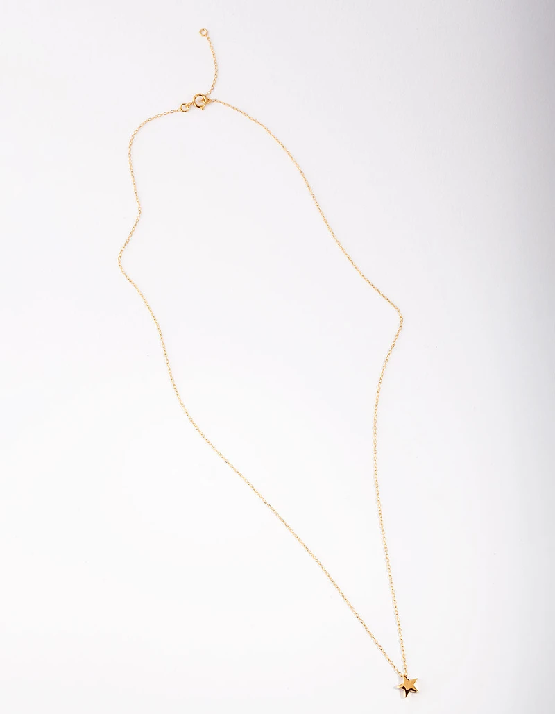 Gold Plated Sterling Silver Star Necklace