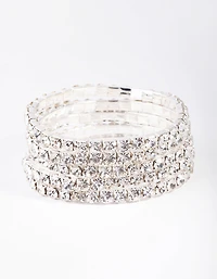 Bracelets Silver Cup Chain Stretch Pack de 5