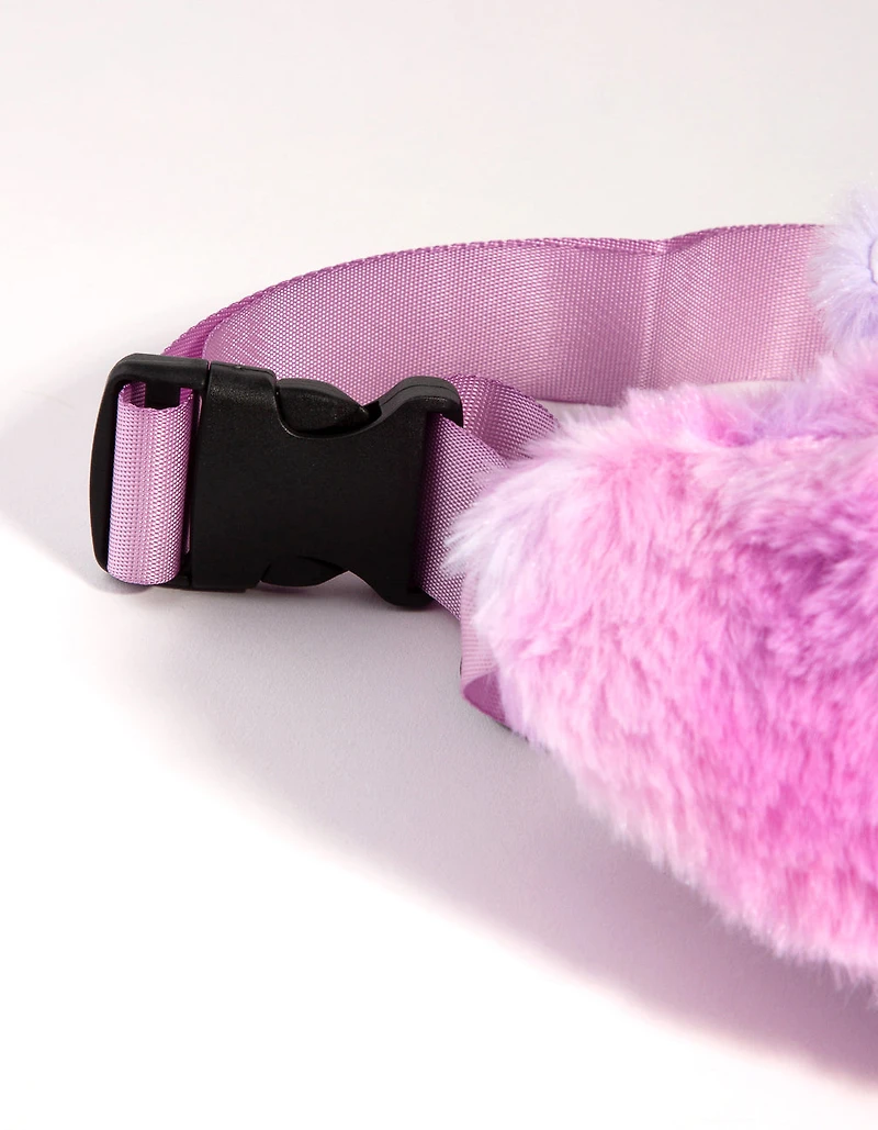 Kids Mixed Material Faux Fur Unicorn Bum Bag