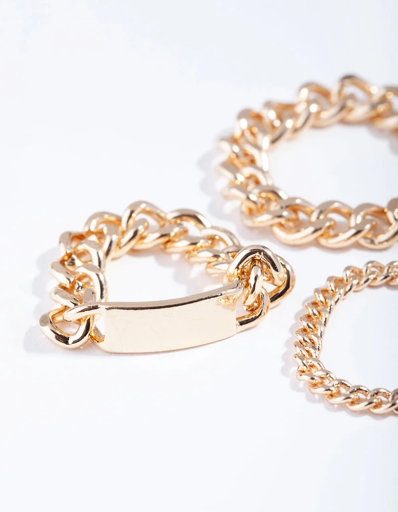Gold Large in Charge Pack Chain Rings