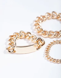 Gold Large in Charge Pack Chain Rings