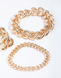 Gold Large in Charge Pack Chain Rings