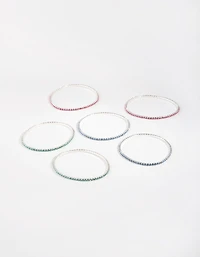 Kids Silver Fine Cup Chain Stretch Bracelet