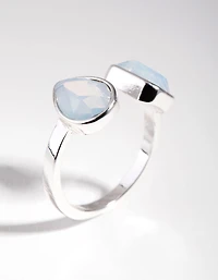 Silver Open Centre Stone Ring