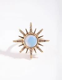 Gold Sun Beam Ring