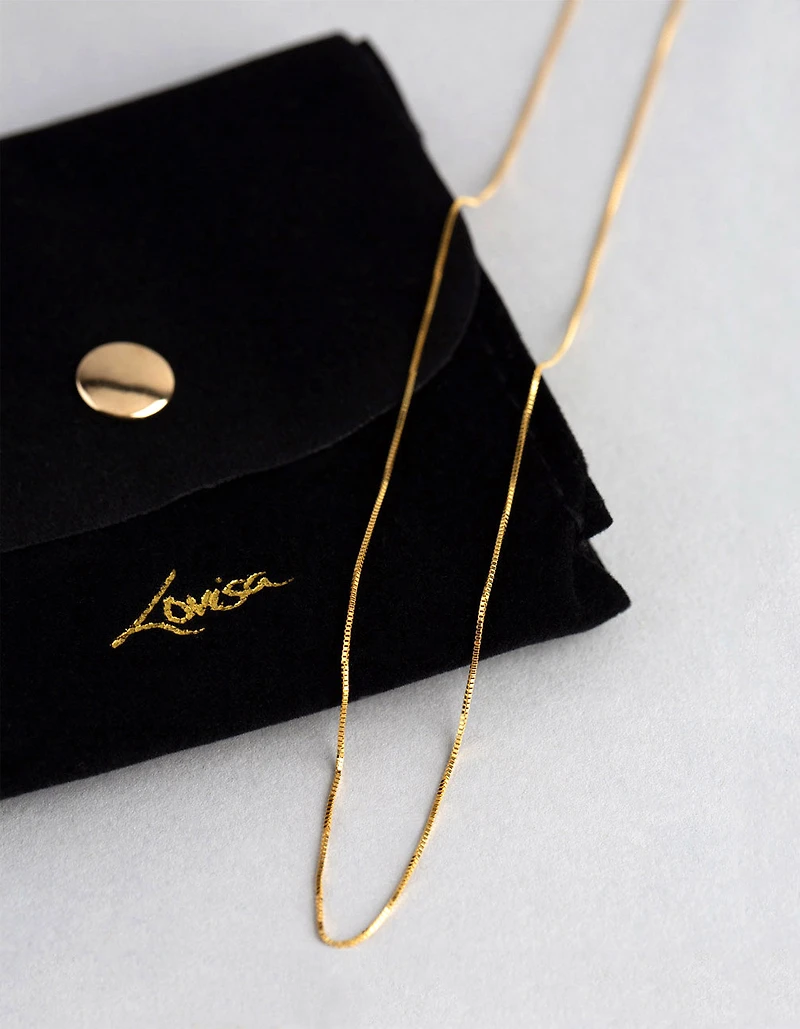 9ct Gold Venetian Box Chain Necklace