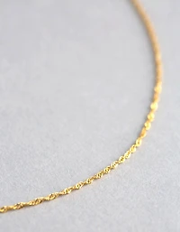 9ct Gold Twist Curb Chain Necklace