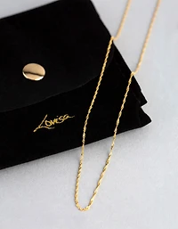 9ct Gold Twist Curb Chain Necklace