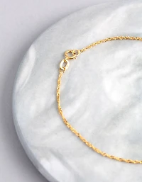 9ct Gold Twist Curb Chain Bracelet