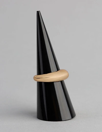 18ct Gold Plated Brass Single Rounded Ring