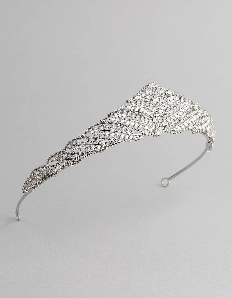 Silver Cubic Zirconia Royal Tiara