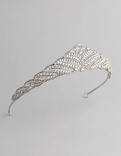 Silver Cubic Zirconia Royal Tiara