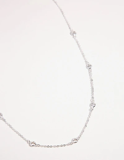 Silver Seven Crystal Necklace