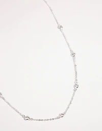 Silver Seven Crystal Necklace
