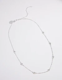Silver Seven Crystal Necklace