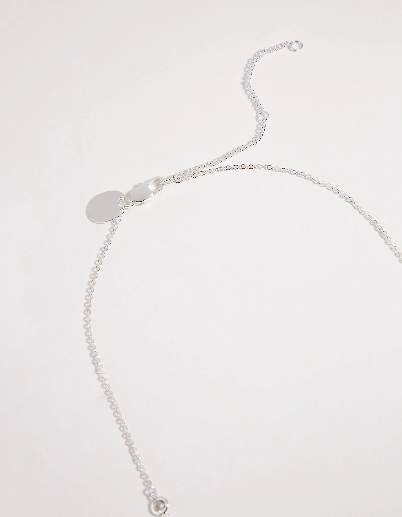 Silver Seven Crystal Necklace