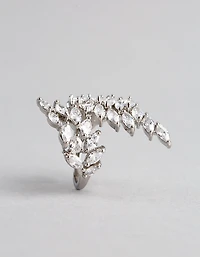 Silver Cubic Zirconia Vine Wrap Ring